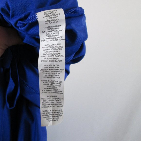 FABLETICS Womens Blue Jersey Tank Maxi Dress Size L Black Mesh Accents P… - Picture 5 of 5